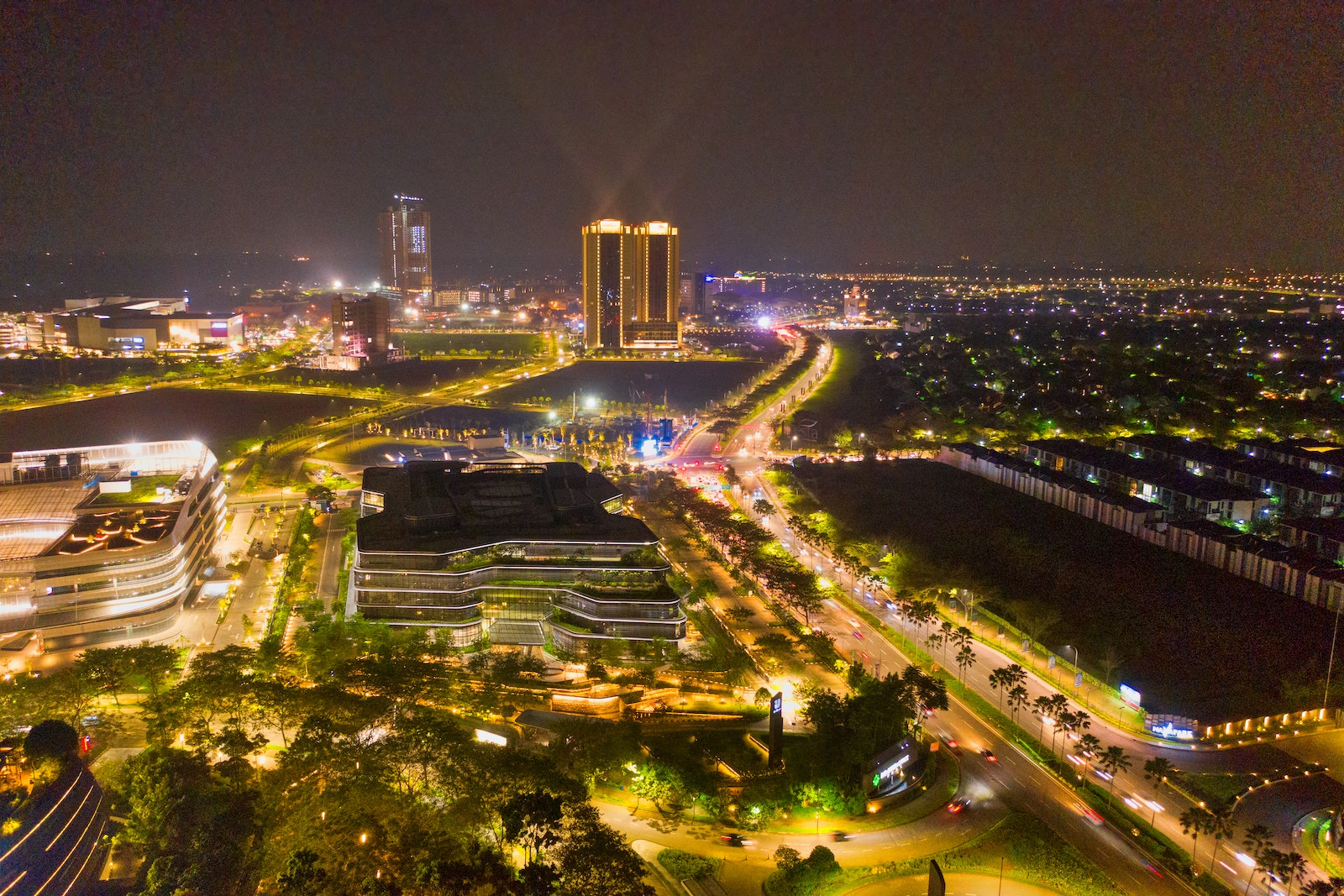 city view at night