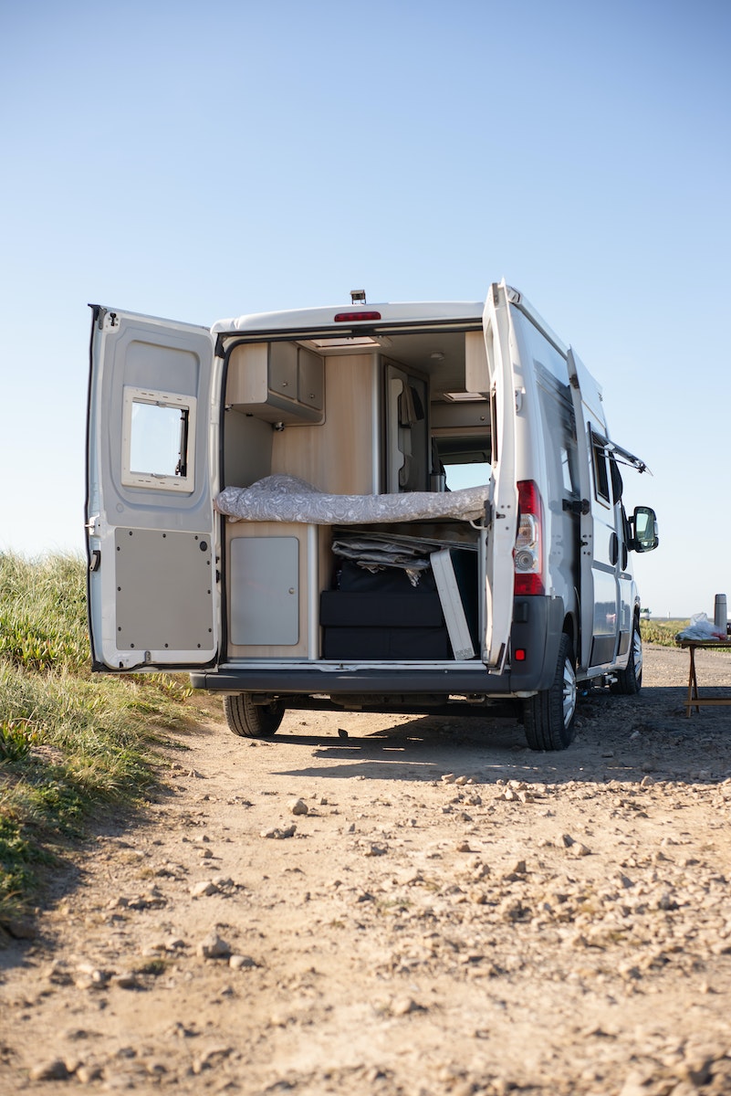 White and Brown Camper Trailer